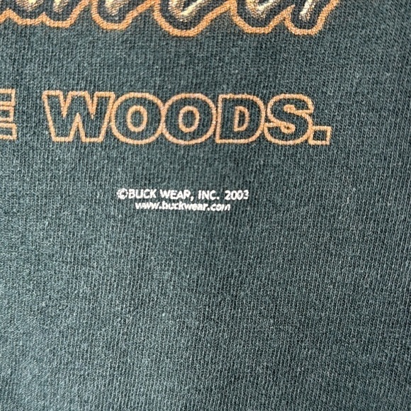 Vintage Delta Buck Wear Black Short Sleeve Deer Graphic Print Tshirt Size Large - Picture 3 of 6